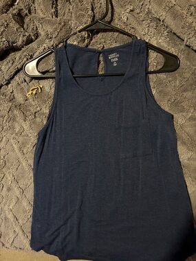 Market & Spruce Deep Navy Pocket Tank